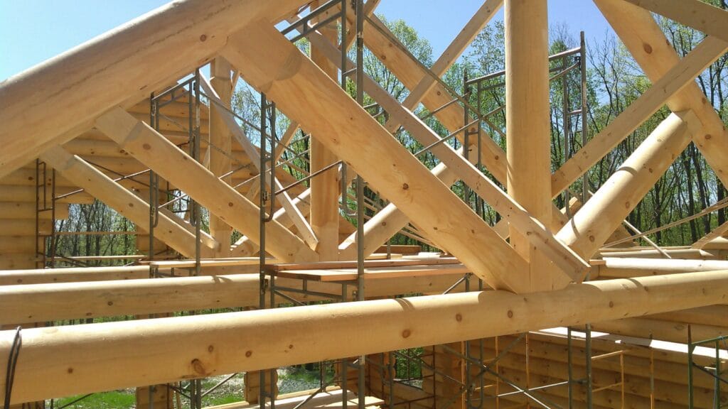 Great Room Timbered Trusses