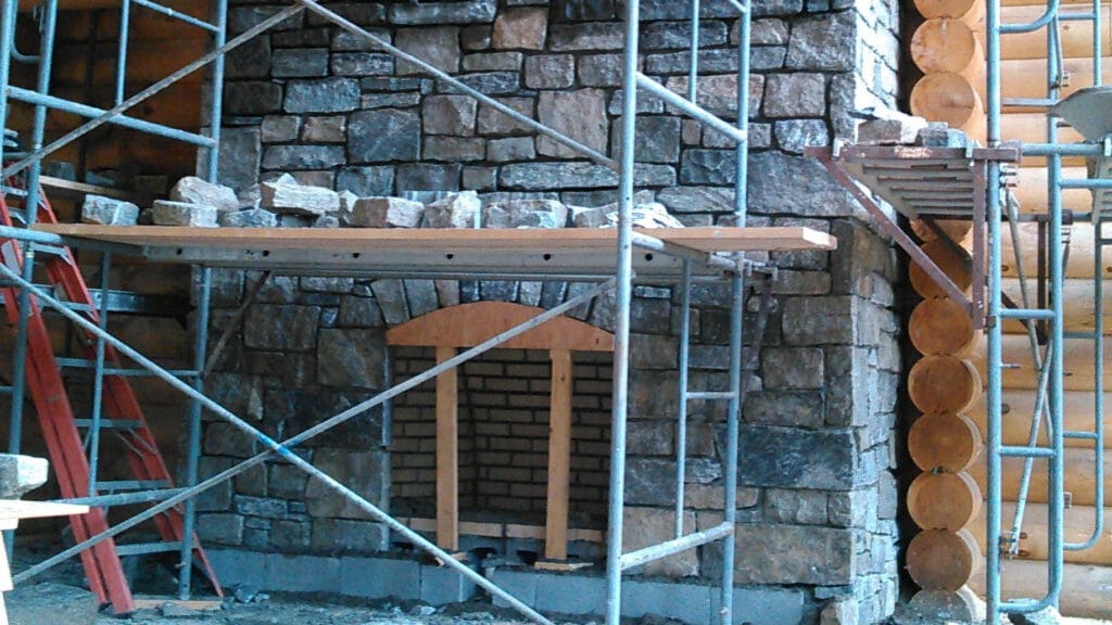 Masonry on the Main Fireplace